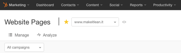 impostazioni hubspot