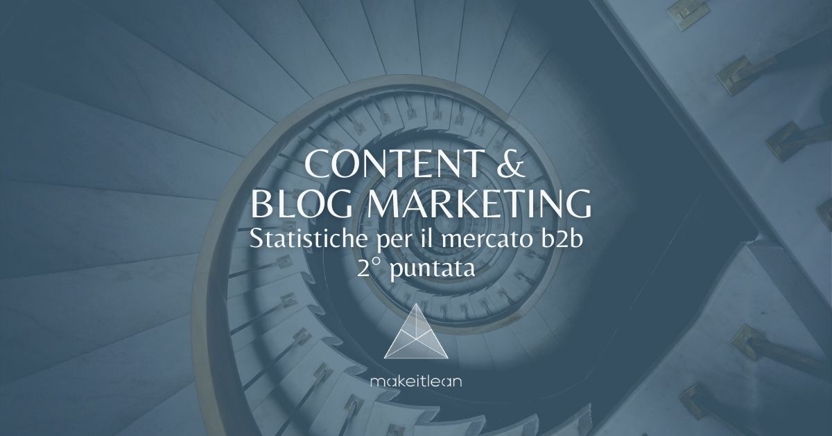 Content & Blog Marketing - Statistiche per il mercato B2B: 2° puntata